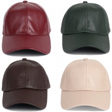 Perforated Faux Leather Baseball Hat Cap Pleather   Plain Blank Texture  eb-68563784